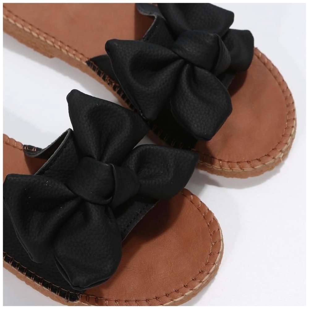 Verdusa • Women's Open Toe Flat Bow Knot Sandals - Picture 4 of 6